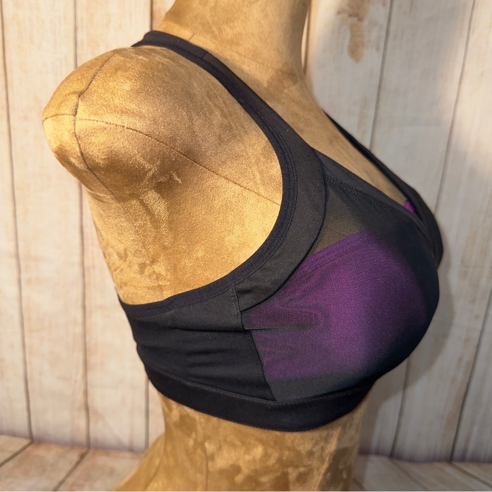 Fabletics Joliet High Impact Sports Bra XS 4 Wirefree Black Pink Mesh​​ - Picture 3 of 11